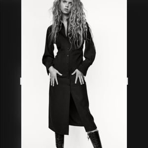 Zara black long sleeve dress
